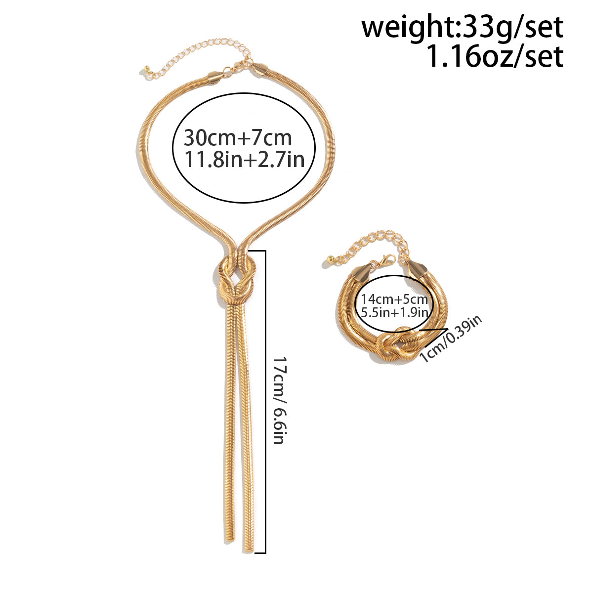 Set Gioielli Dorati Infinity - 1 IN REGALO!